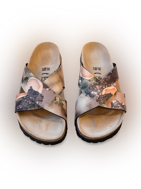 Papillio Shoes - Criss Cross Abstract Print Sandals EU 37 US 6-6.5 papillio